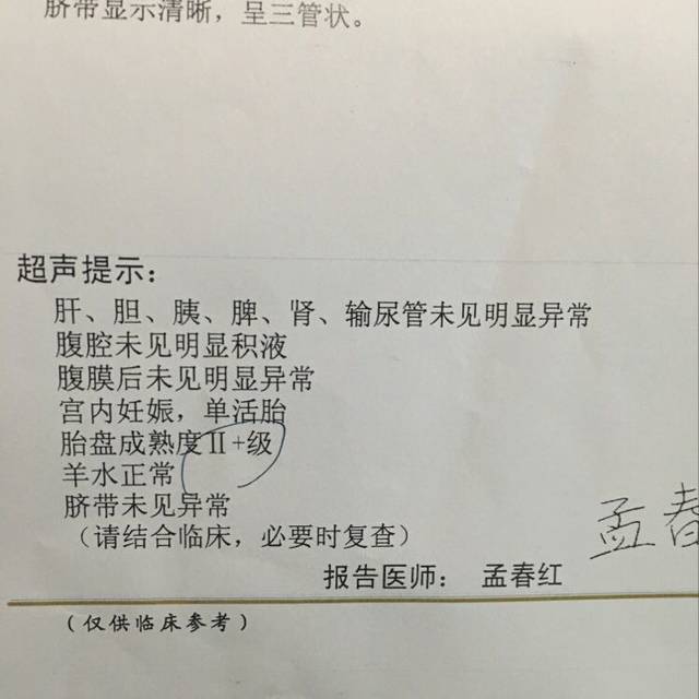 孕27周胎盘2级加_前天去医院检查 b超医生说