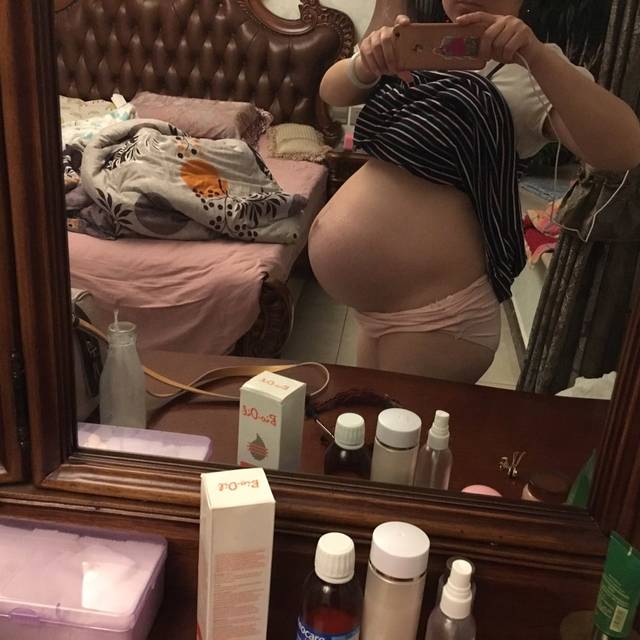 晒大肚照 有经验的宝妈帮忙看看