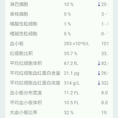 血常规33项明细图片图片