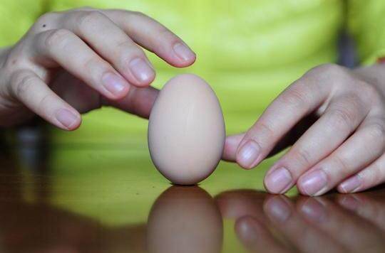 立鸡蛋的技巧图片